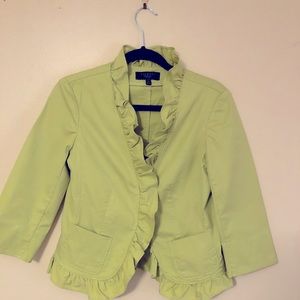 Long sleeve lime green Talbots jacket